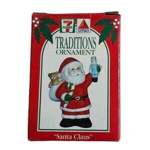 Citgo 7 Eleven Traditions Christmas Ornament, Santa Claus 1992